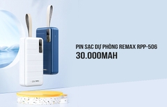 Pin sạc dự phòng Remax RPP-506 QC3.0 + PD 22.5W  (30.000 mAh)