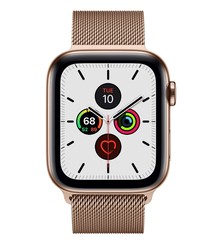 AppleWatch S4 - 44mm (GPS+LTE) Gold Stainless Steel/Gold Milanese Loop