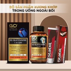 Bộ Sản Phẩm Chăm Sóc Xương Khớp Toàn Diện: GO Glucosamine 1500mg và Kem Bôi Khớp Stabil Krem 75g
