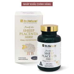 Viên uống trắng da Úc Dr Natural Beauty skin Sheep placenta 30000 White Glutathione