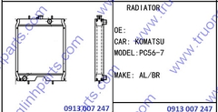 RADIATOR for Excavator Komatsu PC56-7