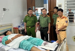 Trung tá cảnh sát bị người vi phạm giao thông tông gãy chân