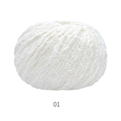 Len Bông Xù Cuộn 50gr Gồm 42 Màu Sợi To, Dụng Cụ Móc Len Cho Người Mới Bắt Đầu