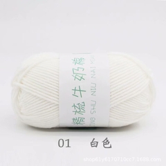 Len Milk Cotton Combed Cuộn 50g Sợi 2mm