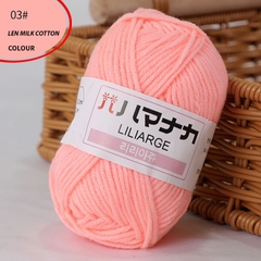 Len Milk Cotton LYLYCRAFT Cuộn 25g Sợi 2mm Gồm 64 Màu, Cuộn Len Dành Cho Người Mới Bắt Đầu Học Móc Len Cơ Bản