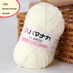 Len Milk Cotton LYLYCRAFT Cuộn 25g Sợi 2mm Gồm 64 Màu, Cuộn Len Dành Cho Người Mới Bắt Đầu Học Móc Len Cơ Bản