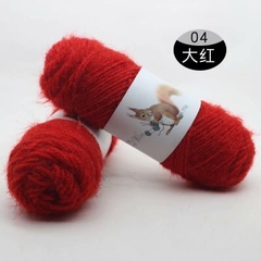 Len lông chồn đan áo, len đan khăn và mũ len dành cho người lớn trọng lượng cuộn 70g gồm 32 màu