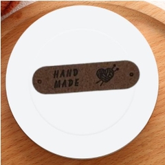 Tag da handmade họa tiết trái tim