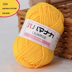 Len Milk Cotton LYLYCRAFT Cuộn 25g Sợi 2mm Gồm 64 Màu, Cuộn Len Dành Cho Người Mới Bắt Đầu Học Móc Len Cơ Bản