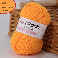 Len Milk Cotton LYLYCRAFT Cuộn 25g Sợi 2mm Gồm 64 Màu, Cuộn Len Dành Cho Người Mới Bắt Đầu Học Móc Len Cơ Bản