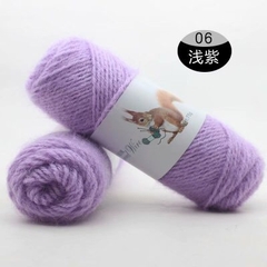 Len lông chồn đan áo, len đan khăn và mũ len dành cho người lớn trọng lượng cuộn 70g gồm 32 màu