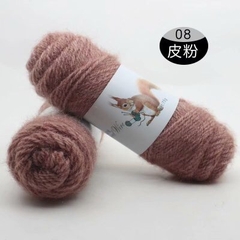 Len lông chồn đan áo, len đan khăn và mũ len dành cho người lớn trọng lượng cuộn 70g gồm 32 màu