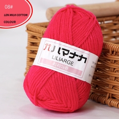 Len Milk Cotton LYLYCRAFT Cuộn 25g Sợi 2mm Gồm 64 Màu, Cuộn Len Dành Cho Người Mới Bắt Đầu Học Móc Len Cơ Bản