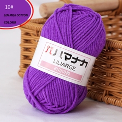 Len Milk Cotton LYLYCRAFT Cuộn 25g Sợi 2mm Gồm 64 Màu, Cuộn Len Dành Cho Người Mới Bắt Đầu Học Móc Len Cơ Bản