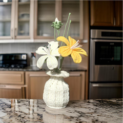 (Túi+Thiệp) Chậu Hoa Đế Len - Maixianweng - Vàng