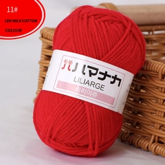 Len Milk Cotton LYLYCRAFT Cuộn 25g Sợi 2mm Gồm 64 Màu, Cuộn Len Dành Cho Người Mới Bắt Đầu Học Móc Len Cơ Bản