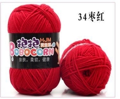 Len Milk Cotton 50g LYLYCRAFT, Cuộn Len BoBo Sợi 2mm Gồm 42 Màu Dùng Làm Móc Khóa Len,Thú Bông Len Cho Người Mới Học Móc