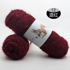 Len lông chồn đan áo, len đan khăn và mũ len dành cho người lớn trọng lượng cuộn 70g gồm 32 màu