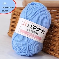 Len Milk Cotton LYLYCRAFT Cuộn 25g Sợi 2mm Gồm 64 Màu, Cuộn Len Dành Cho Người Mới Bắt Đầu Học Móc Len Cơ Bản