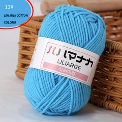 Len Milk Cotton LYLYCRAFT Cuộn 25g Sợi 2mm Gồm 64 Màu, Cuộn Len Dành Cho Người Mới Bắt Đầu Học Móc Len Cơ Bản