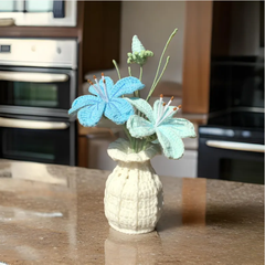 (Túi+Thiệp) Chậu Hoa Đế Len - Maixianweng - Xanh