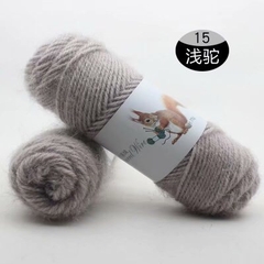 Len lông chồn đan áo, len đan khăn và mũ len dành cho người lớn trọng lượng cuộn 70g gồm 32 màu