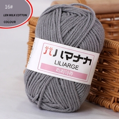 Len Milk Cotton LYLYCRAFT Cuộn 25g Sợi 2mm Gồm 64 Màu, Cuộn Len Dành Cho Người Mới Bắt Đầu Học Móc Len Cơ Bản