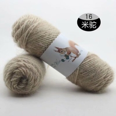 Len lông chồn đan áo, len đan khăn và mũ len dành cho người lớn trọng lượng cuộn 70g gồm 32 màu