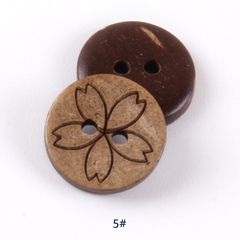 Nút Gỗ Nâu Đậm Nhiều Mẫu Trang Trí Đồ handmade