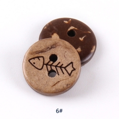 Combo 5 nút gỗ dừa con cá