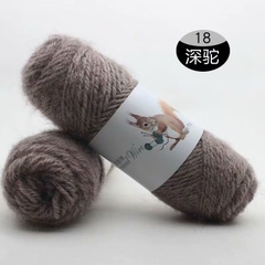 Len lông chồn đan áo, len đan khăn và mũ len dành cho người lớn trọng lượng cuộn 70g gồm 32 màu