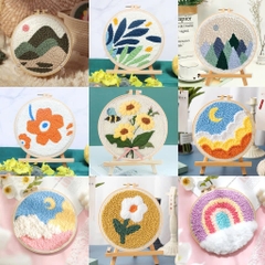 SET LEN LÀM TRANH THÊU - KHUNG TRÒN - NEW