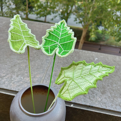 Bộ Sưu Tập Lá Len Handmade Trang Trí