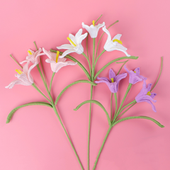 Thành phẩm hoa Ly & Lan ý handmade