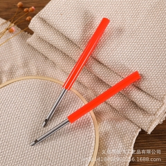 Kim Thêu Nổi Cán Đỏ Thêu Len Xù Punch Needle Tool, Bộ Thêu Len Xù Đơn Giản Dành Cho Người Mới Bắt Đầu