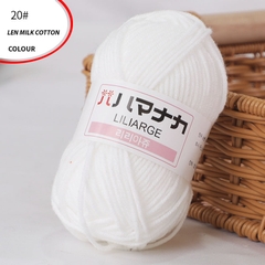 Len Milk Cotton LYLYCRAFT Cuộn 25g Sợi 2mm Gồm 64 Màu, Cuộn Len Dành Cho Người Mới Bắt Đầu Học Móc Len Cơ Bản