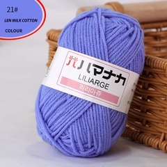 Len Milk Cotton LYLYCRAFT Cuộn 25g Sợi 2mm Gồm 64 Màu, Cuộn Len Dành Cho Người Mới Bắt Đầu Học Móc Len Cơ Bản