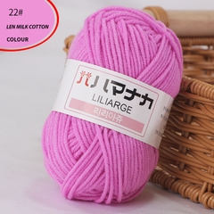 Len Milk Cotton LYLYCRAFT Cuộn 25g Sợi 2mm Gồm 64 Màu, Cuộn Len Dành Cho Người Mới Bắt Đầu Học Móc Len Cơ Bản