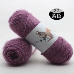 Len lông chồn đan áo, len đan khăn và mũ len dành cho người lớn trọng lượng cuộn 70g gồm 32 màu