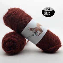 Len lông chồn đan áo, len đan khăn và mũ len dành cho người lớn trọng lượng cuộn 70g gồm 32 màu