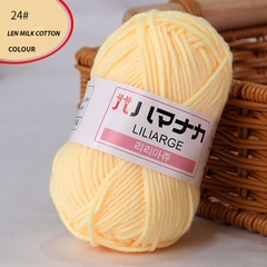 Len Milk Cotton LYLYCRAFT Cuộn 25g Sợi 2mm Gồm 64 Màu, Cuộn Len Dành Cho Người Mới Bắt Đầu Học Móc Len Cơ Bản