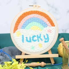 SET LEN LÀM TRANH THÊU - KHUNG TRÒN - PHONG CẢNH