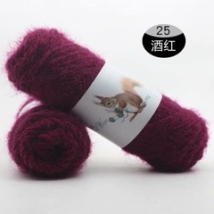 Len lông chồn đan áo, len đan khăn và mũ len dành cho người lớn trọng lượng cuộn 70g gồm 32 màu