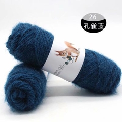 Len lông chồn đan áo, len đan khăn và mũ len dành cho người lớn trọng lượng cuộn 70g gồm 32 màu