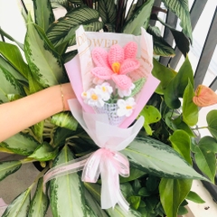Bó hoa len hanmade thành phẩm quà tặng sinh nhật, tặng tốt nghiệp - 01