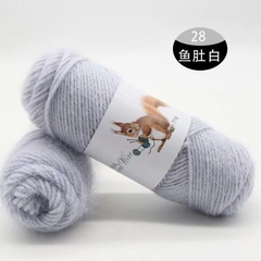 Len lông chồn đan áo, len đan khăn và mũ len dành cho người lớn trọng lượng cuộn 70g gồm 32 màu