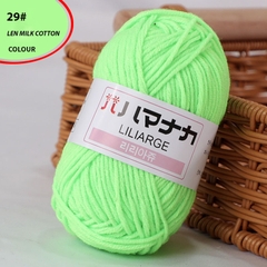 Len Milk Cotton LYLYCRAFT Cuộn 25g Sợi 2mm Gồm 64 Màu, Cuộn Len Dành Cho Người Mới Bắt Đầu Học Móc Len Cơ Bản