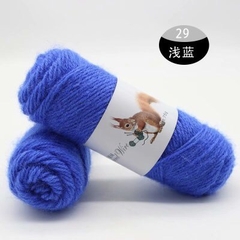 Len lông chồn đan áo, len đan khăn và mũ len dành cho người lớn trọng lượng cuộn 70g gồm 32 màu