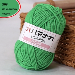 Len Milk Cotton LYLYCRAFT Cuộn 25g Sợi 2mm Gồm 64 Màu, Cuộn Len Dành Cho Người Mới Bắt Đầu Học Móc Len Cơ Bản