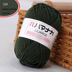 Len Milk Cotton LYLYCRAFT Cuộn 25g Sợi 2mm Gồm 64 Màu, Cuộn Len Dành Cho Người Mới Bắt Đầu Học Móc Len Cơ Bản